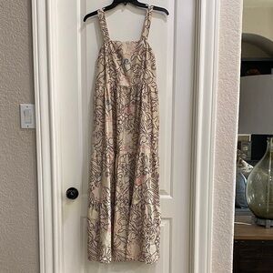 Knox Rose Sleeveless Floral Patterned Cotton Maxi Dress size Small